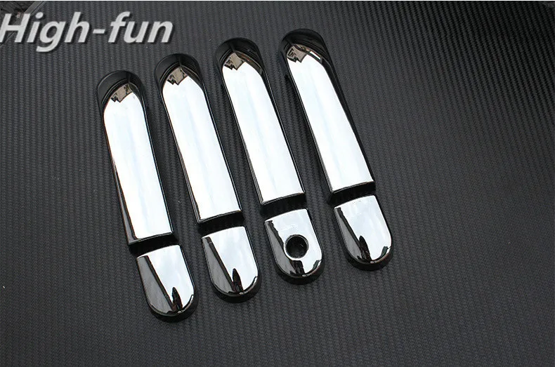 San tiida c11 2004 2011 chrome carbon fiber car door handle covers accessories stickers thumb200