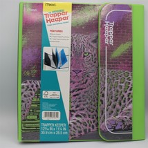 Trapper Keeper Retro Style Binder Portfolio W/ 2 Folders - Neon Cheetah ... - £22.05 GBP
