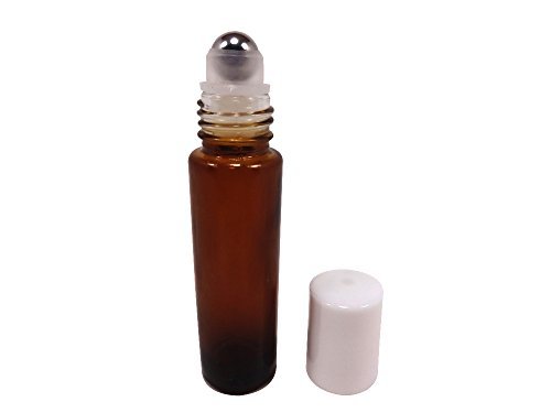 Perfume Studio® Amber Glass Metal Roller Bottle for Essential Oils with ... - $6.51