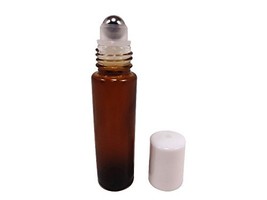 Perfume Studio® Amber Glass Metal Roller Bottle for Essential Oils with ... - $6.51
