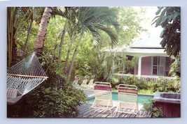 Poolside Papa&#39;s Hideaway Hotel Key West Florida FL UNP Chrome Postcard P1 - £9.25 GBP