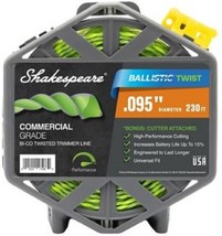 Shakespeare 17466 Ballistic Twist Trimmer Line 0.095 Inch x 230 ft Nylon Green - £30.66 GBP