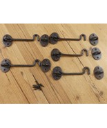 5 Iron Hook &amp; Latch Eye Lock Window Drawer Hand Forged Barn Cabin Door 5... - $486.53 MXN