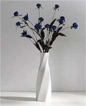 Dried Flower Vase, Mantel, Table Decoration, White Geometric Decorative Vases - £31.91 GBP