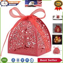 100 Count Red Candy Boxes with Ribbon - Laser Cut for Bridal Showers &amp; More - $44.74 CAD