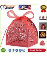 100 Count Red Candy Boxes with Ribbon - Laser Cut for Bridal Showers &amp; More - $44.74 CAD