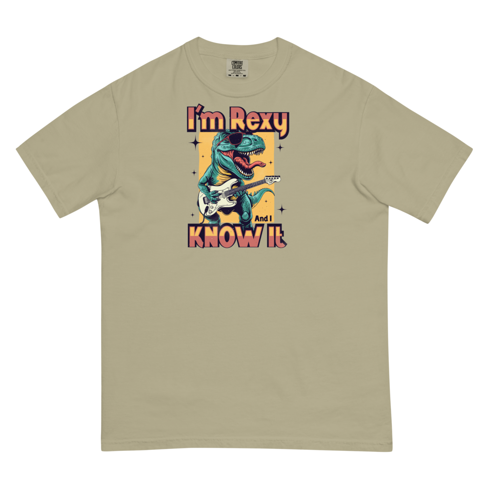 Unisex Garment-Dyed Heavyweight T-Shirt – I’m Rexy (Khaki) Item image 13