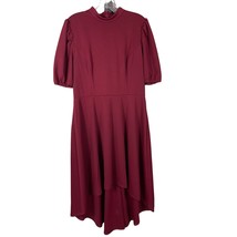 Kancy Kole Womens High Low Midi Dress Womens Size Large Maroon Red High ... - £34.13 GBP