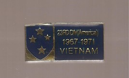 Vintage Vietnam War 23rd Division 1967-1971 Small Memorial Hat Or Collar... - $3.50