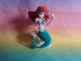 Disney The Little Mermaid Ariel Sitting On Cream Coral PVC Holding Clam ... - £6.17 GBP
