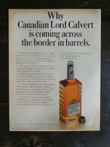 Vintage 1964 Lord Calvert Canadian Whiskey Full Page Original Ad 823 - £5.44 GBP