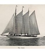 The Azara Yacht Sailboat King&#39;s Cup 1928 Race To Spain Nautical Print DWS2 - $366.69 MXN
