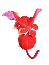 Classic Toy Company Stuffed Animal Dragon Large 32 Inch Red Pink Winged ... - £18.82 GBP