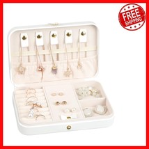 Elegant Portable Jewelry Box for Women - 2-Layer Travel Organizer in White - $532.12 MXN