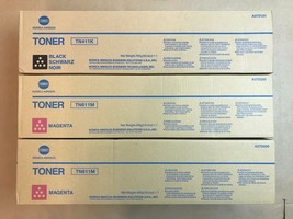 3pk Genuine Konica TN411K TN611M Black &amp; Magenta Toner for Bizhub C451 - $183.15
