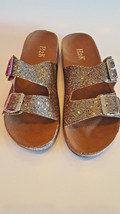 H2K Karen Glitter Bronze Fashion Slides Flip Flops Sandals Bling Slides ... - $27.99