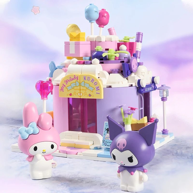 Sanrio Assembled Toy Building Blocks Kuromi Cinnamoroll My Melody Model - £34.11 GBP