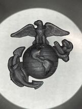 US Marine Corps Left Cap Emblem WW 2 USMC Service Cover Hat Pin 1-3/4" F... - $11.88