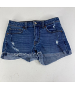 Abercrombie Fitch Womens Love Rise Jean Shorts Size 25 Cut Off Cuff Dist... - £15.57 GBP