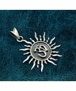 925 sterling silver handmade unisex gifting Aum or OM oxidized pendant s... - $54.32 CAD