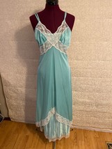 Lingerie Slip Dress UndercoverWare Lace Seafoam Mint Green Medium to Lon... - $13.00