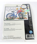 Dimensions Counted Cross Stitch Kit Bicycle Flower “THE JOURNEY ” 7” X 5... - £9.14 GBP