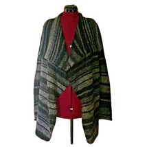 360 Sweater Cardigan Multicolor Women Wool Blend Open Front Size Large - $51.49