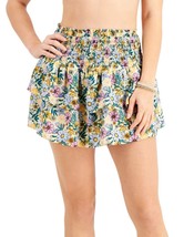 MSRP $34 Miken Juniors Floral Print Cover-Up Skirt Multicolor Size Large - £12.78 GBP