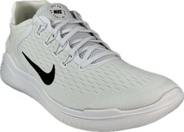 Nike Men&#39;s Free RN 2018 White Black Running Shoes, 942836-100 - £71.92 GBP