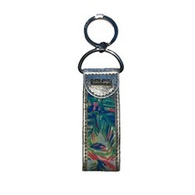 Lilly Pulitzer Strap Keychain Golden Hour Wrist Key Ring Blue Pink Tropical - $10.48