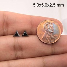 Loose Black Diamond Triangle Cut  AAA Quality Available in Pair From 3MM- 6MM - £56.83 GBP