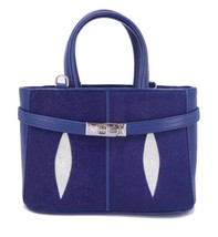 Genuine Stingray Skin Handbag / Shoulder Bag Long Adjusted Strap Women N... - £202.15 GBP