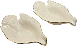 Vintage Lenox Dove Collection Set Cream Dove Shaped Trinket Dishes 24k Gold Trim - £11.79 GBP