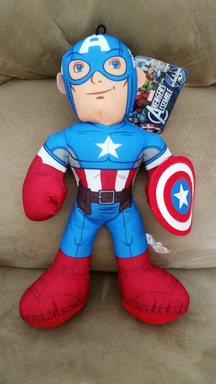 AVENGERS ASSEMBLE CAPTAIN AMERICA New Licensed Plush Marvel NWT With Tags 14" - £9.48 GBP