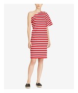 Lauren Ralph Lauren Womens One Shoulder Red Stripe Cotton Casual Dress S... - $20.00