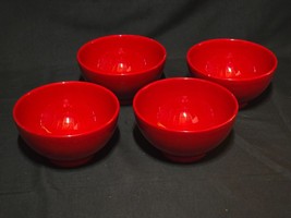 Fun Factory Freestyle Red-Cherry By Waechtersbach 5¾&quot; Soup/Cereal Bowl Set Of 4 - £67.82 GBP