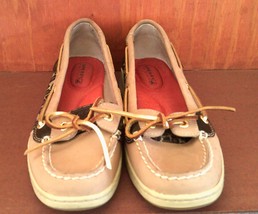 Sperry Cheetah Print Leather Top Slider Boat Shoe Size 6M - £28.06 GBP