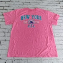 Stellar T Shirt Mens Large Pink Short Sleeve Crew Neck New York Empire S... - £17.48 GBP