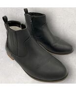 Cat &amp; Jack Nikara Zipper Chelsea Black Boots Youth Size 3 - $25.65
