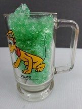 Vintage Walt Disney Productions Pluto, Clear Glass Mug, 5.5 inches tall ... - $6.99