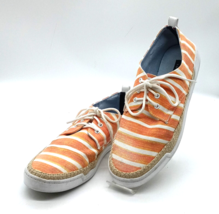 Tommy Hilfiger Sneakers Men&#39;s Size 11 Lace-Up Pallet Orange &amp; White Stripes - £13.92 GBP