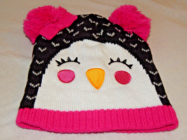 Winter Hat set Girls Kids One Size 2pc Gloves Mittens NEW Penguin Tassel Cap - £10.94 GBP