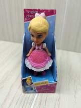 Disney Mini Cinderella doll Pink Glitter Dress posable action figure - £7.90 GBP