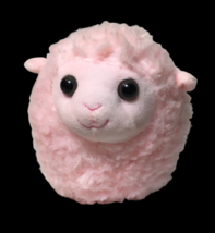 Kellytoy Pink Lamb Curly Swirl Fur Plush 7” Soft Round Fluffy Sheep Toy 2017 - $24.95