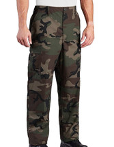 Men&#39;s Casual Army Camo Camouflage Tactical Utility Cargo Pants - M - £15.78 GBP