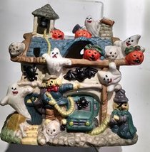 6 Inch Porcelain Ghost House (Red) - $30.00