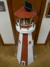 Alabama Crimson Tide Solar Energized Metal Lighthouse Lawn Statue 44&quot; Height - £145.17 GBP
