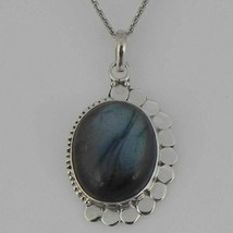 925 Sterling Silver Labradorite Handmade Necklace 18&quot; Chain Festive Gift PS-2018 - £29.36 GBP