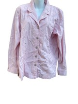 Vintage 80&#39;s  Saint Germain Pink  Blazer Large 100% Cotton USA  studded bling - £19.35 GBP