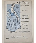 McCall&#39;s STYLE NEWS-May 1952-M.M. Department Store-Medford Oregon-Catalo... - $19.14